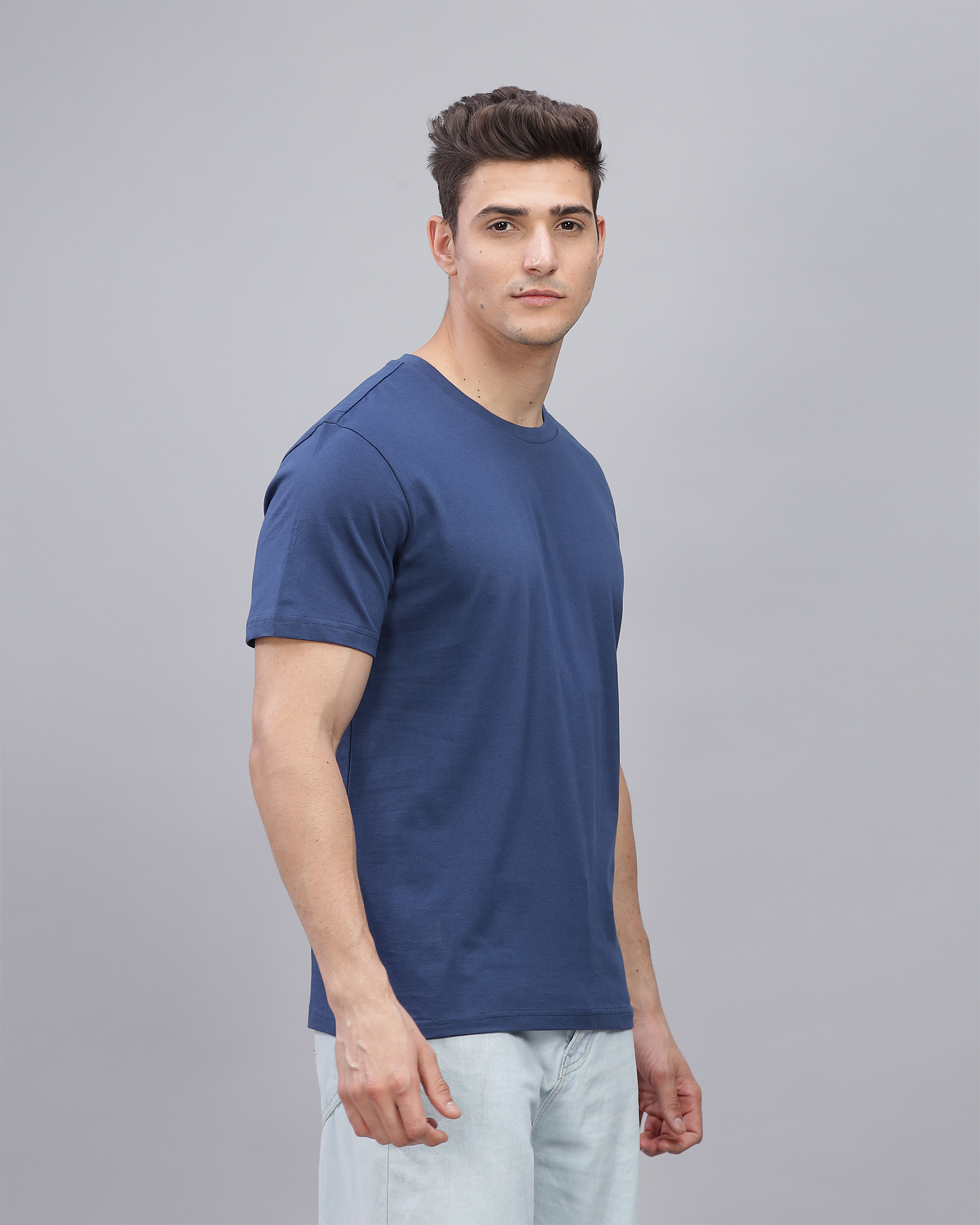 Very Blue Regular Fit Printed T-shirt