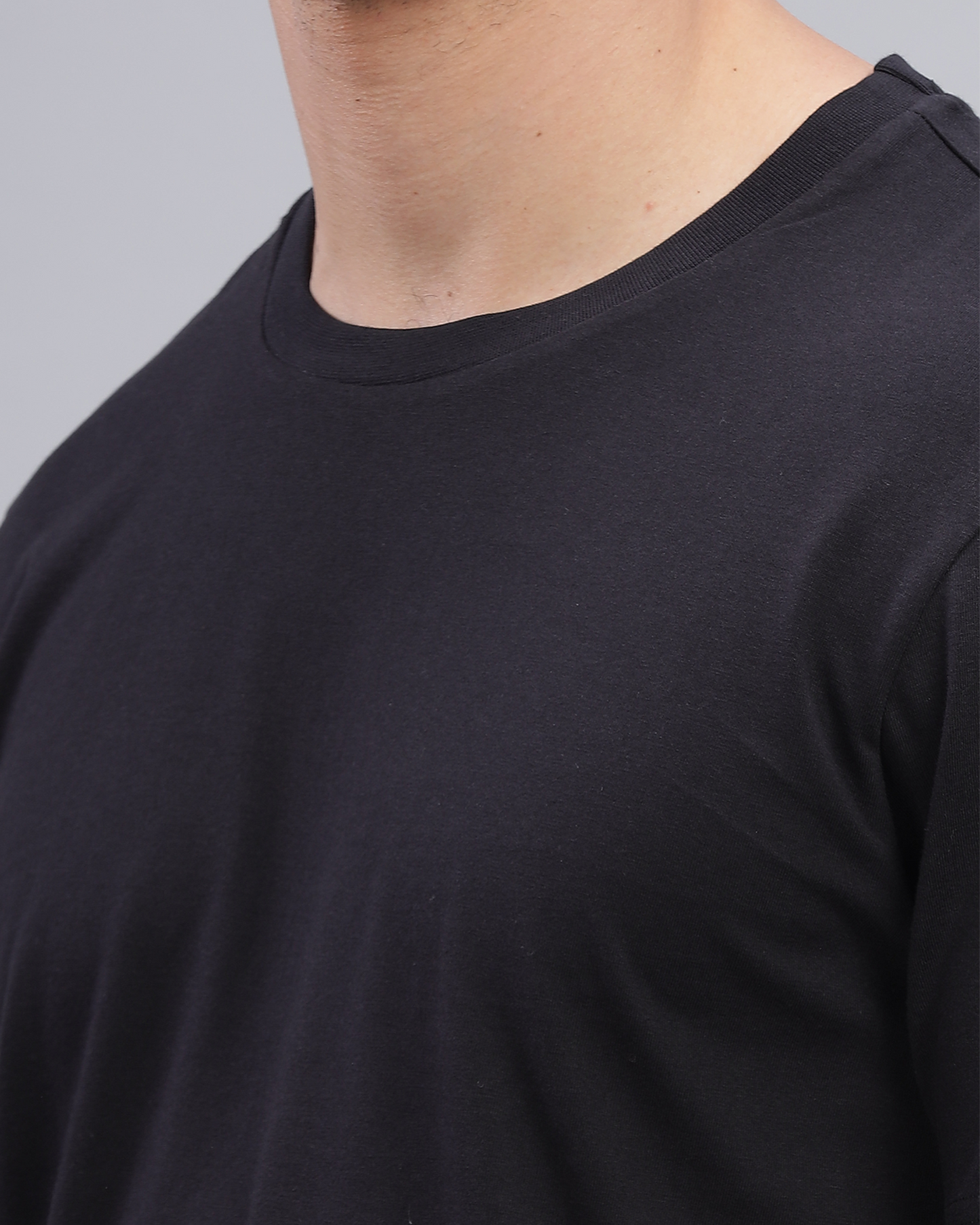 Black Regular Fit Printed T-shirt for Men 