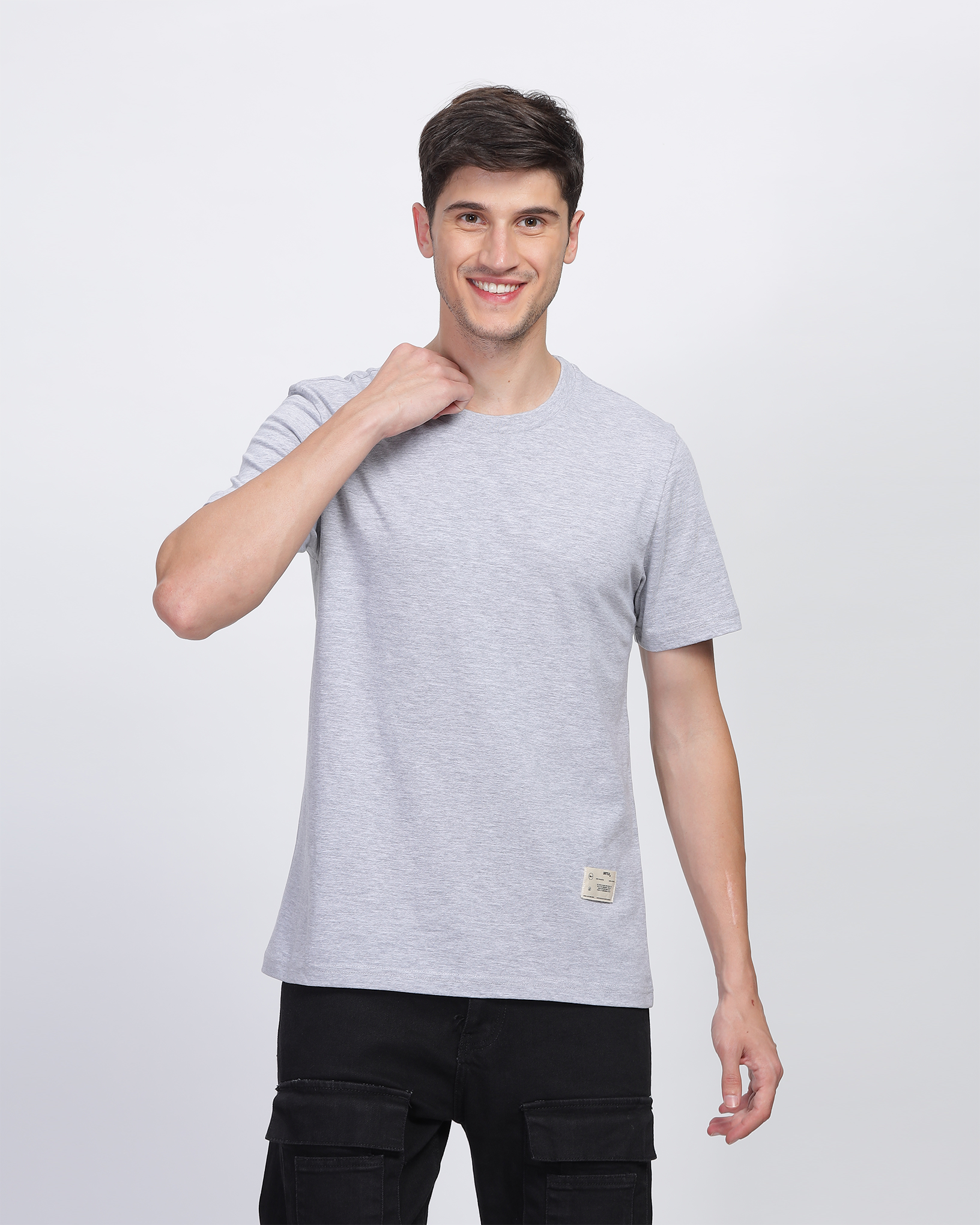 Grey Regular Fit Printed T-shirt