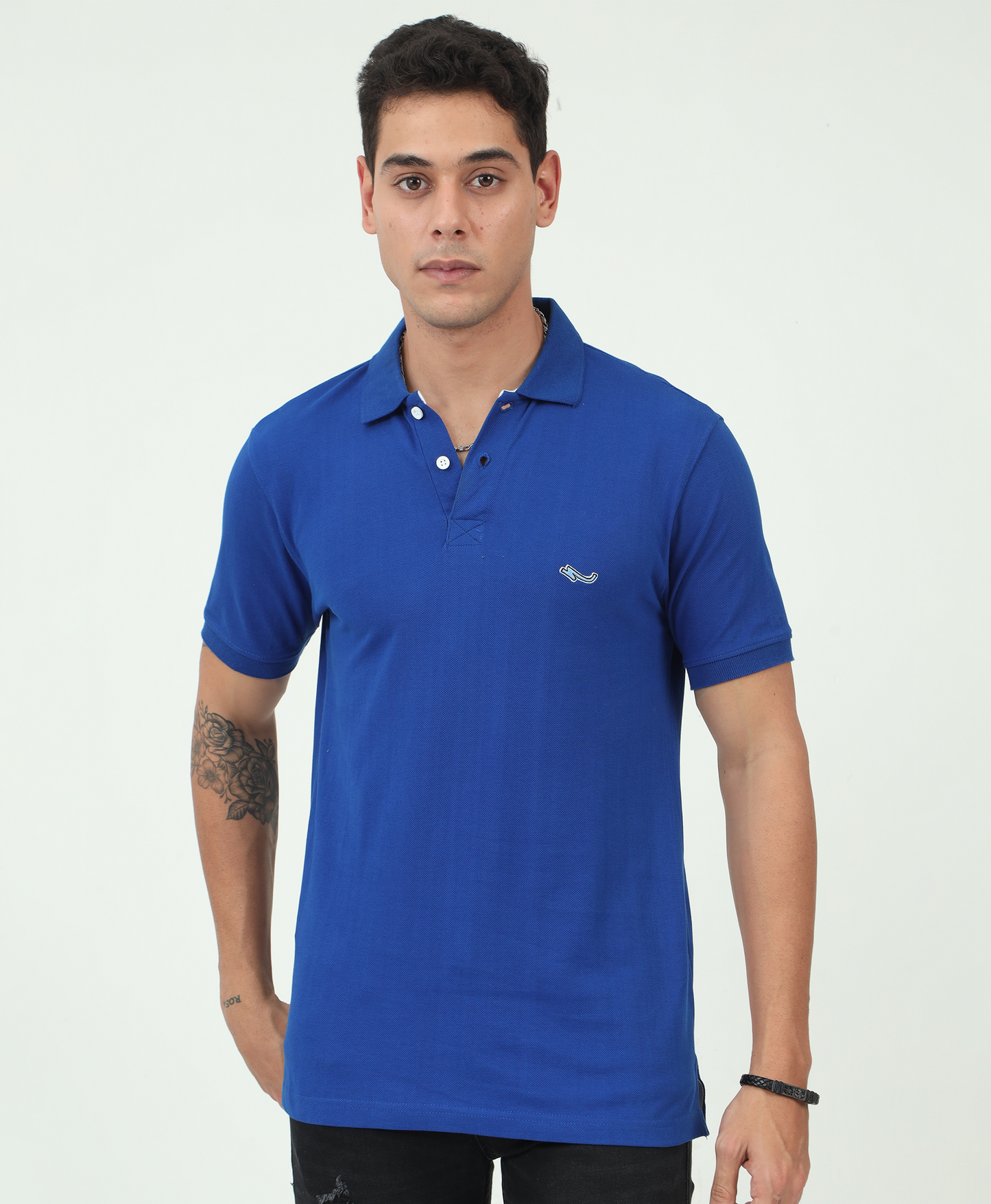 Blue Back printed Polo T-Shirt