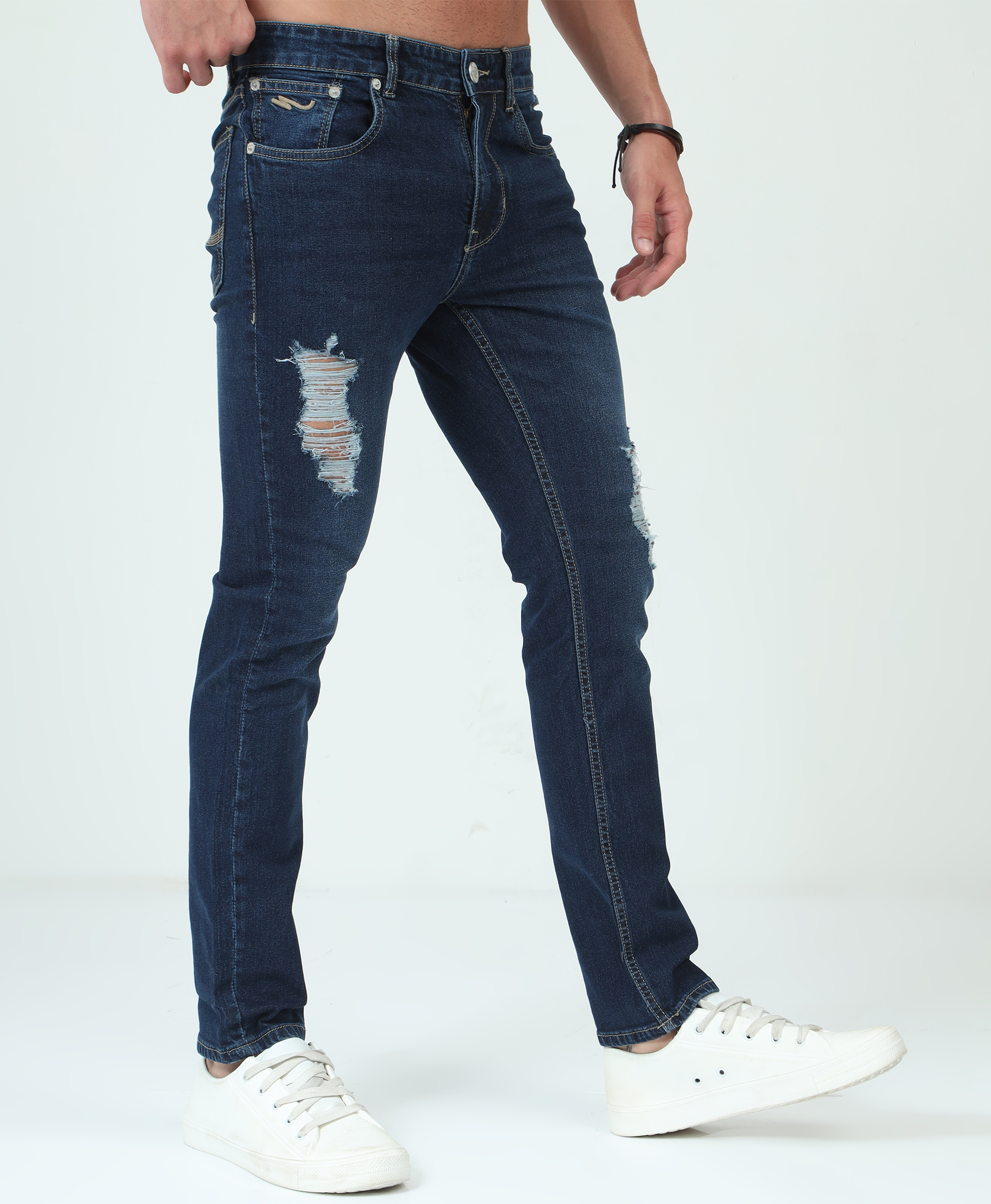 Distressed Denim Jeans