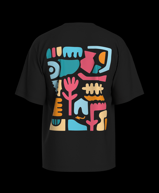 Motif Art Oversized Printed T-shirt