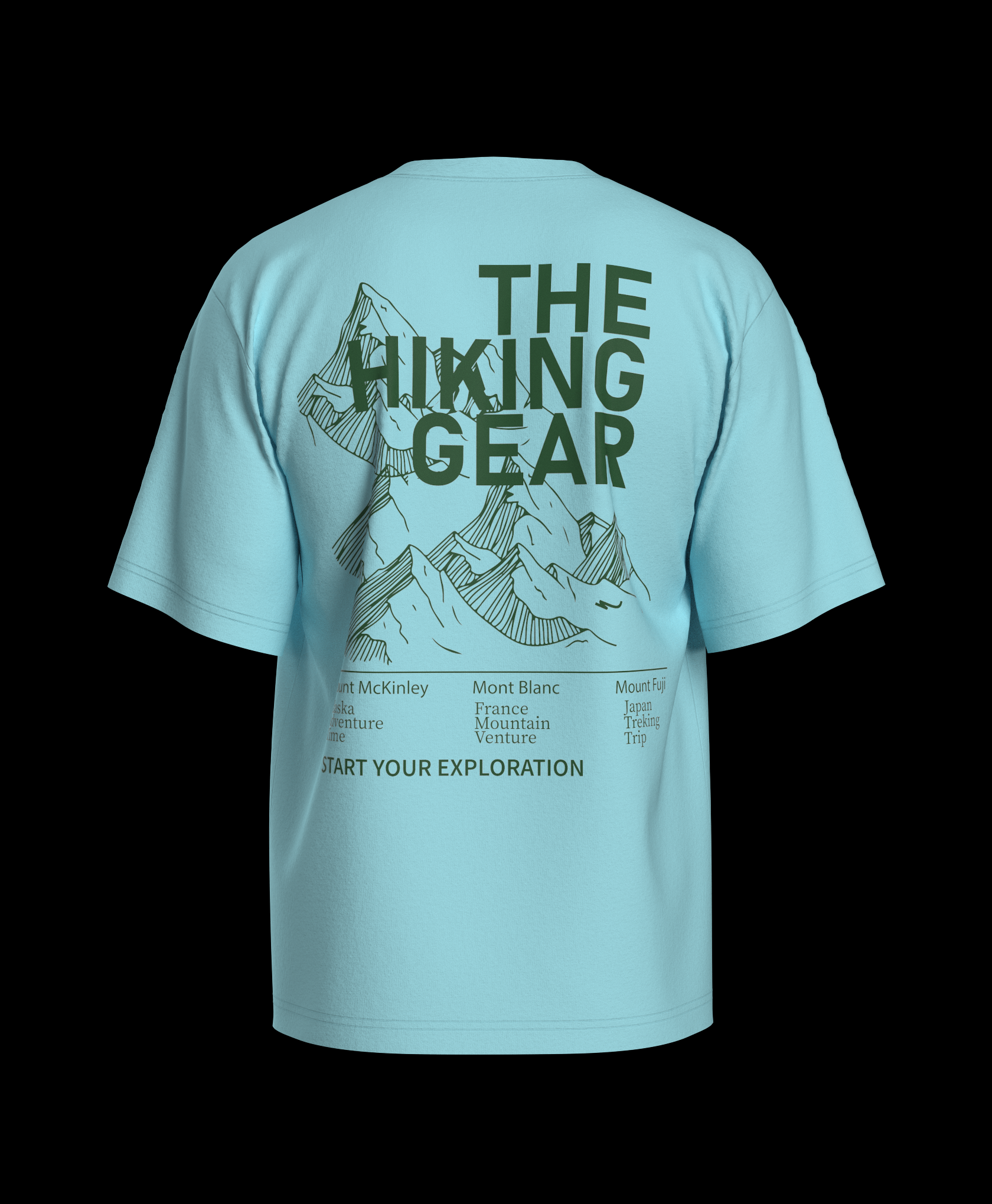 Hiking Gear Oversized Printed T-shirt