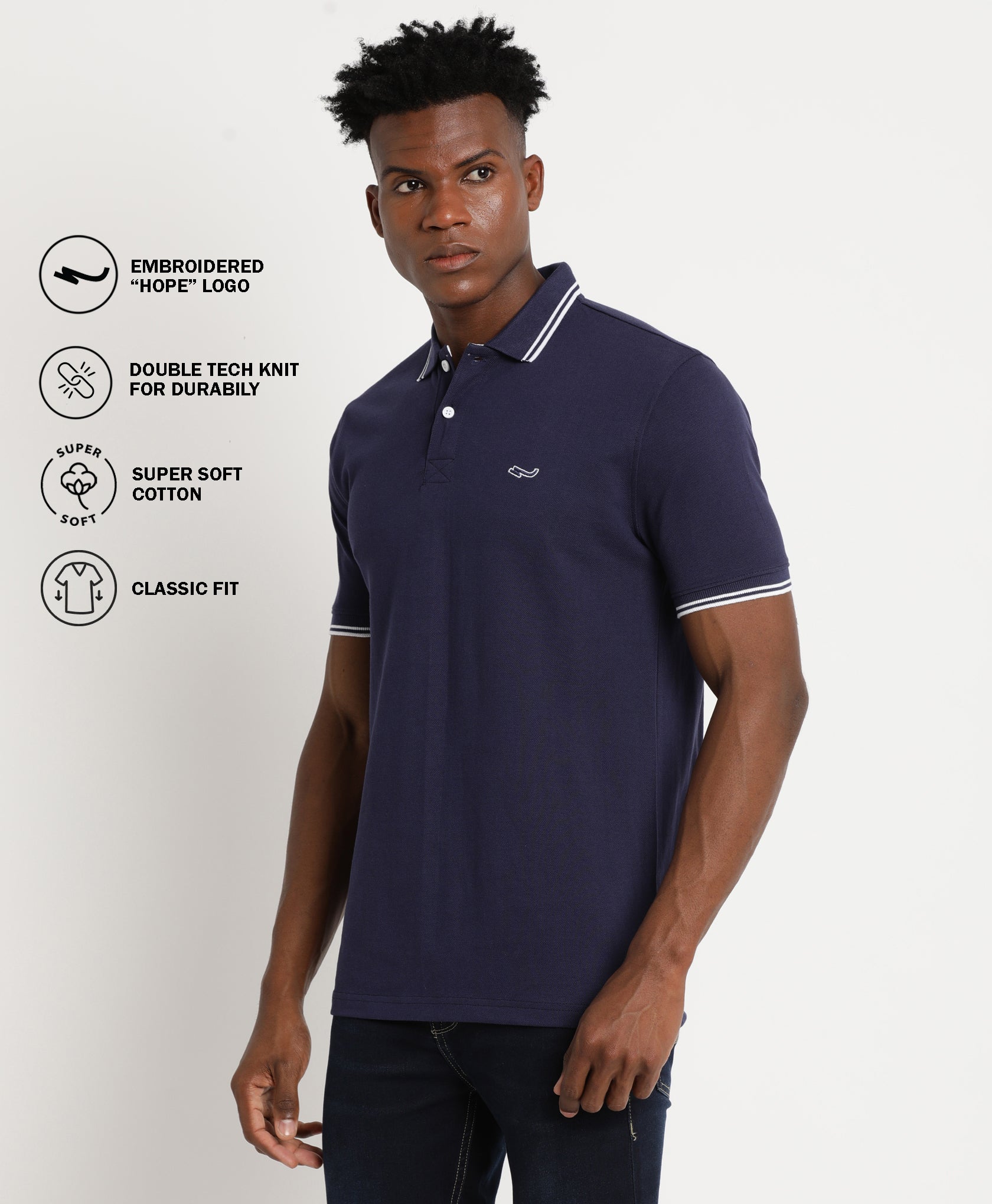 Dark Blue Polo T-Shirt