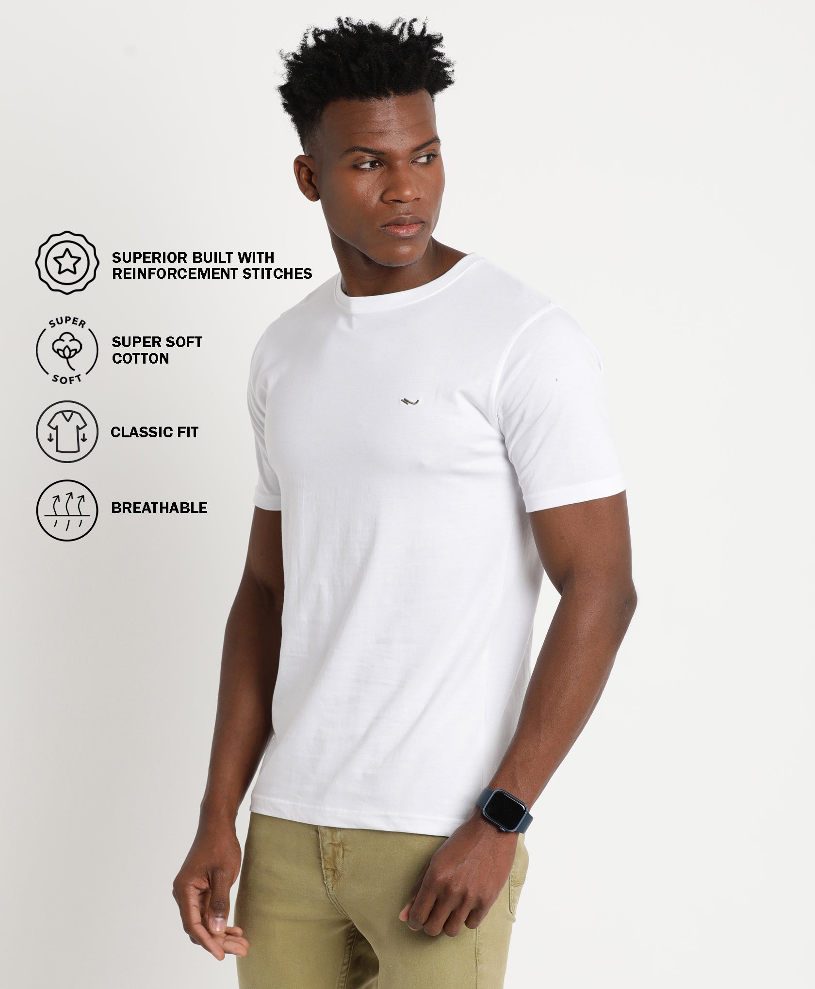 White Slim-fit T-Shirt