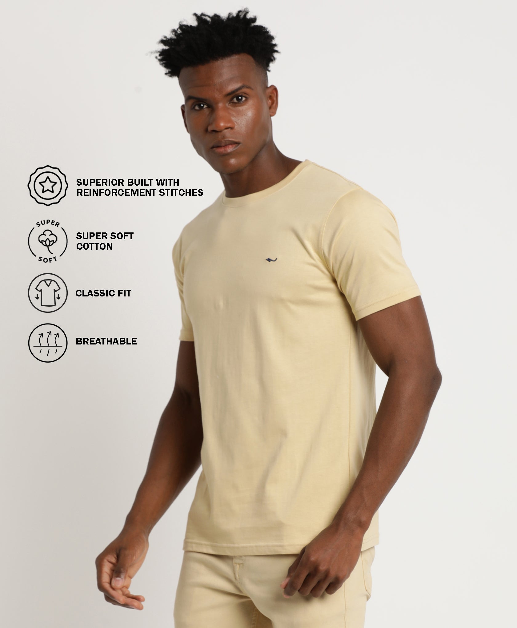 Beige Slim-fit T-Shirt