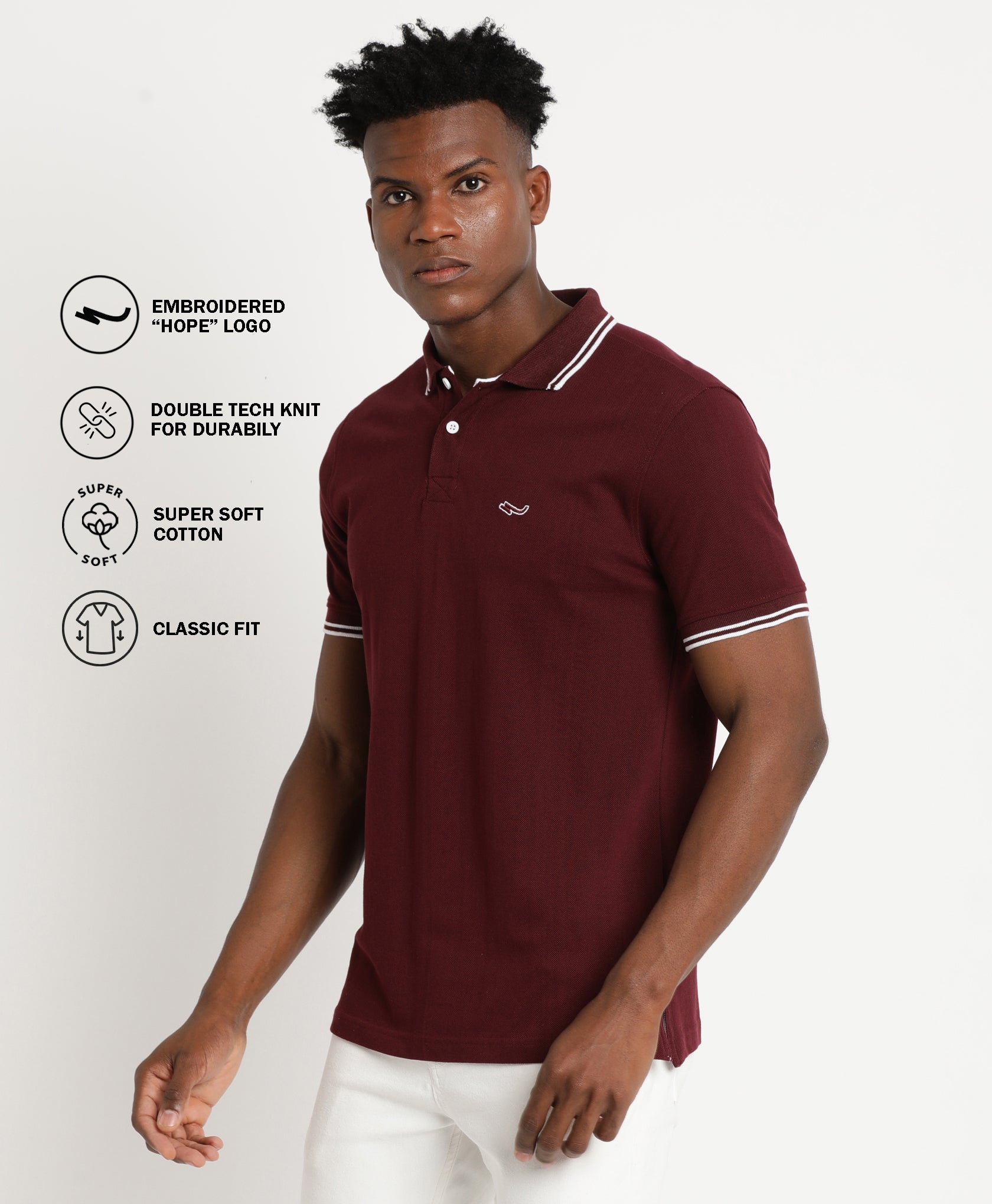 Maroon color polo shirt best sale