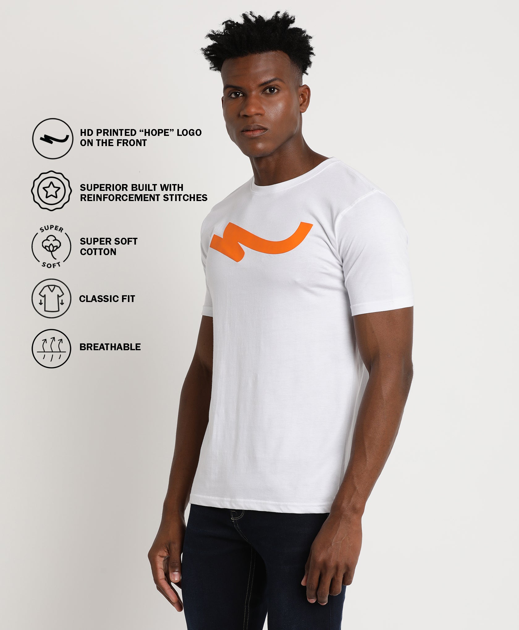 White Slim-fit T-Shirt