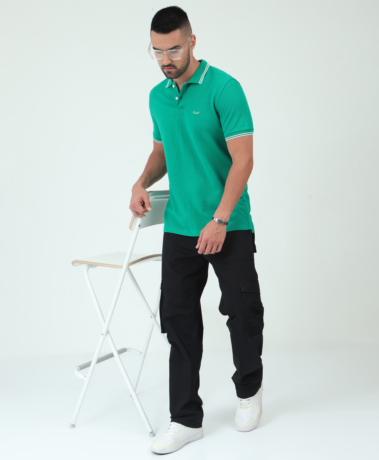 Green Back printed Polo T-Shirt