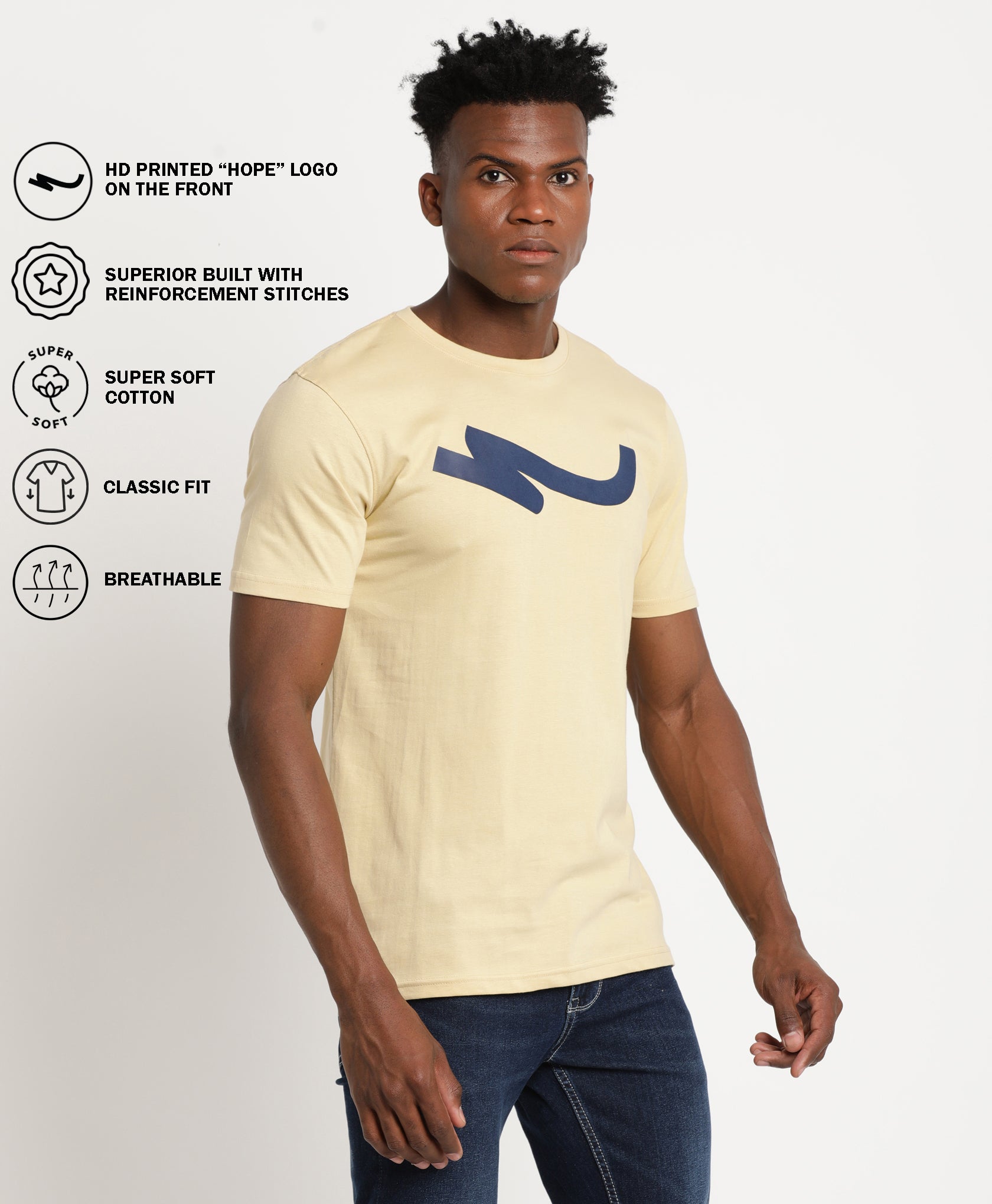 Beige Slim-fit T-Shirt