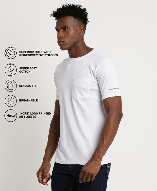 White Slim-fit T-Shirt for Men 