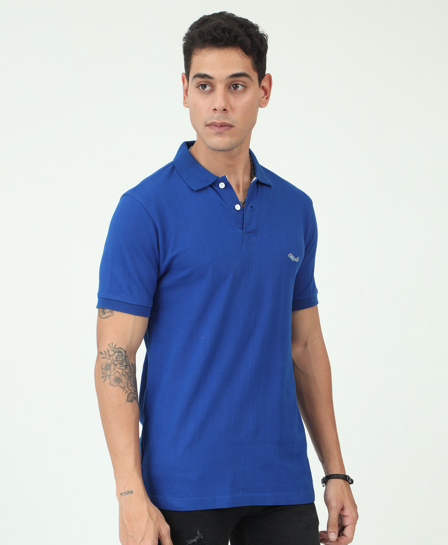 Blue Back printed Polo T-Shirt