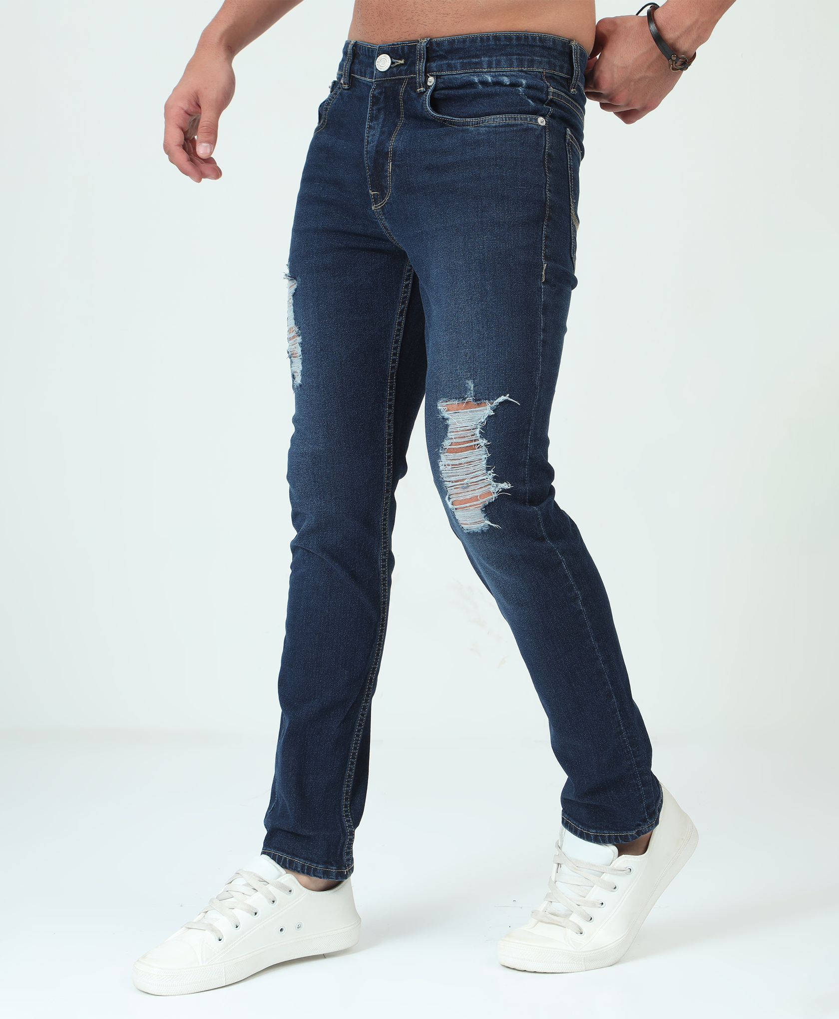 Distressed Denim Jeans