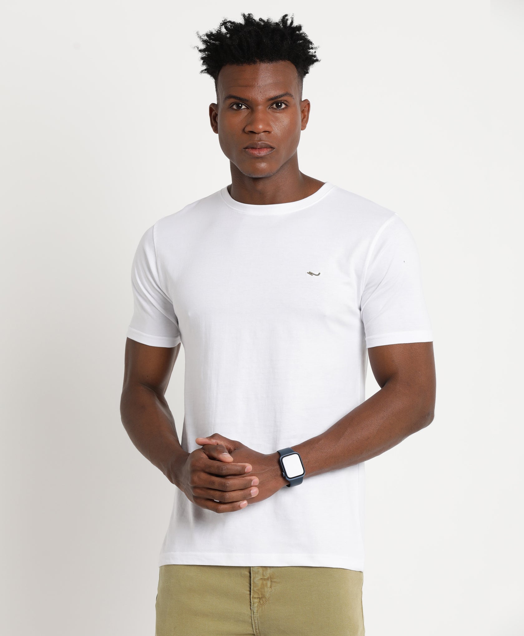 White Slim-fit T-Shirt for Men 