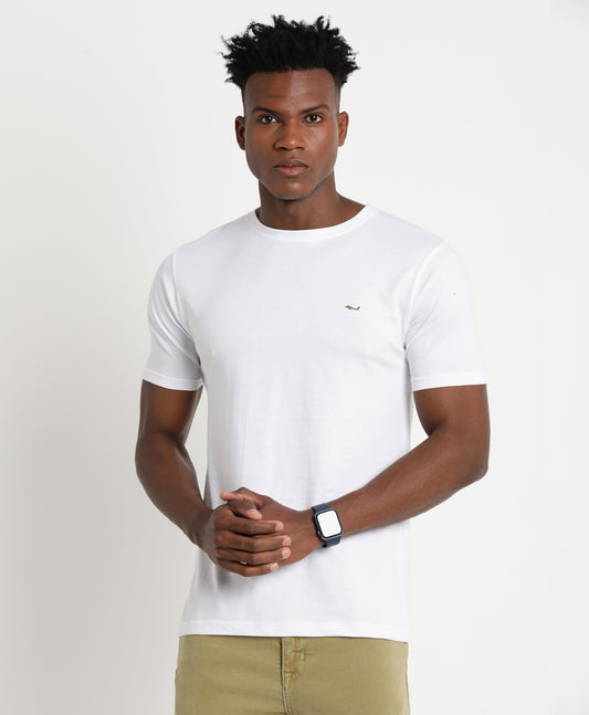 White Slim-fit T-Shirt for Men 