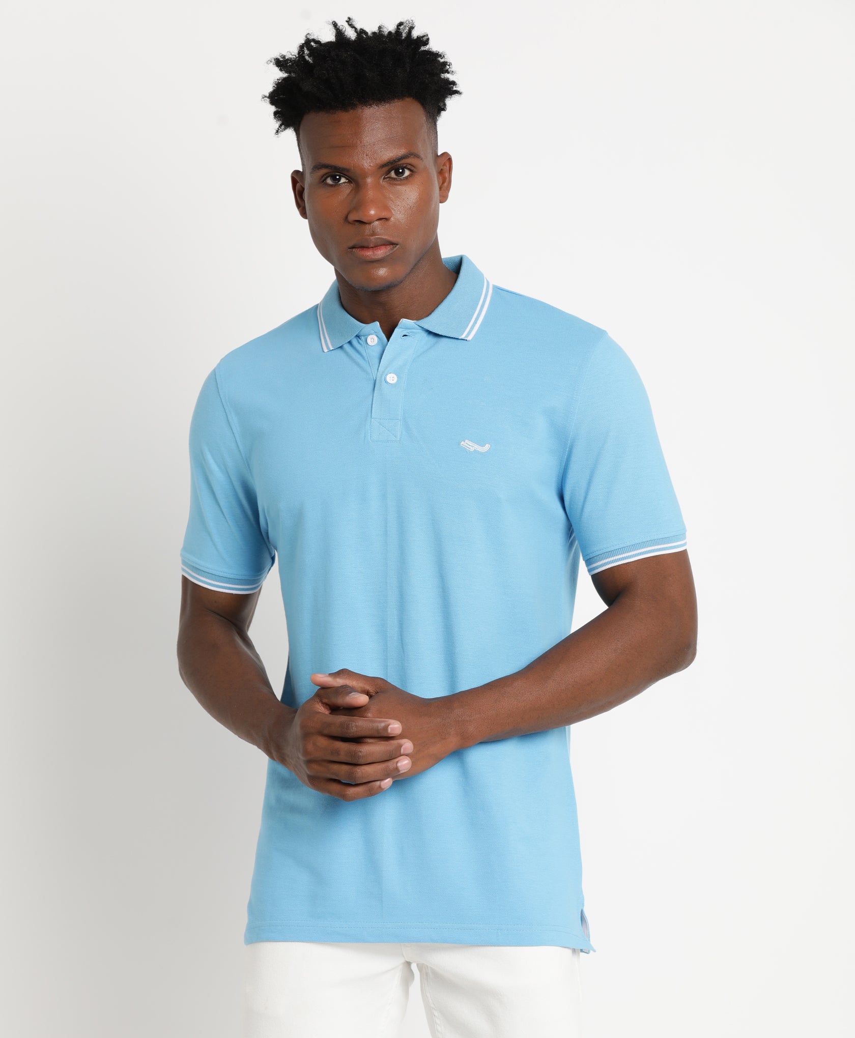 Aqua Blue Polo T Shirt Unttld Jeans