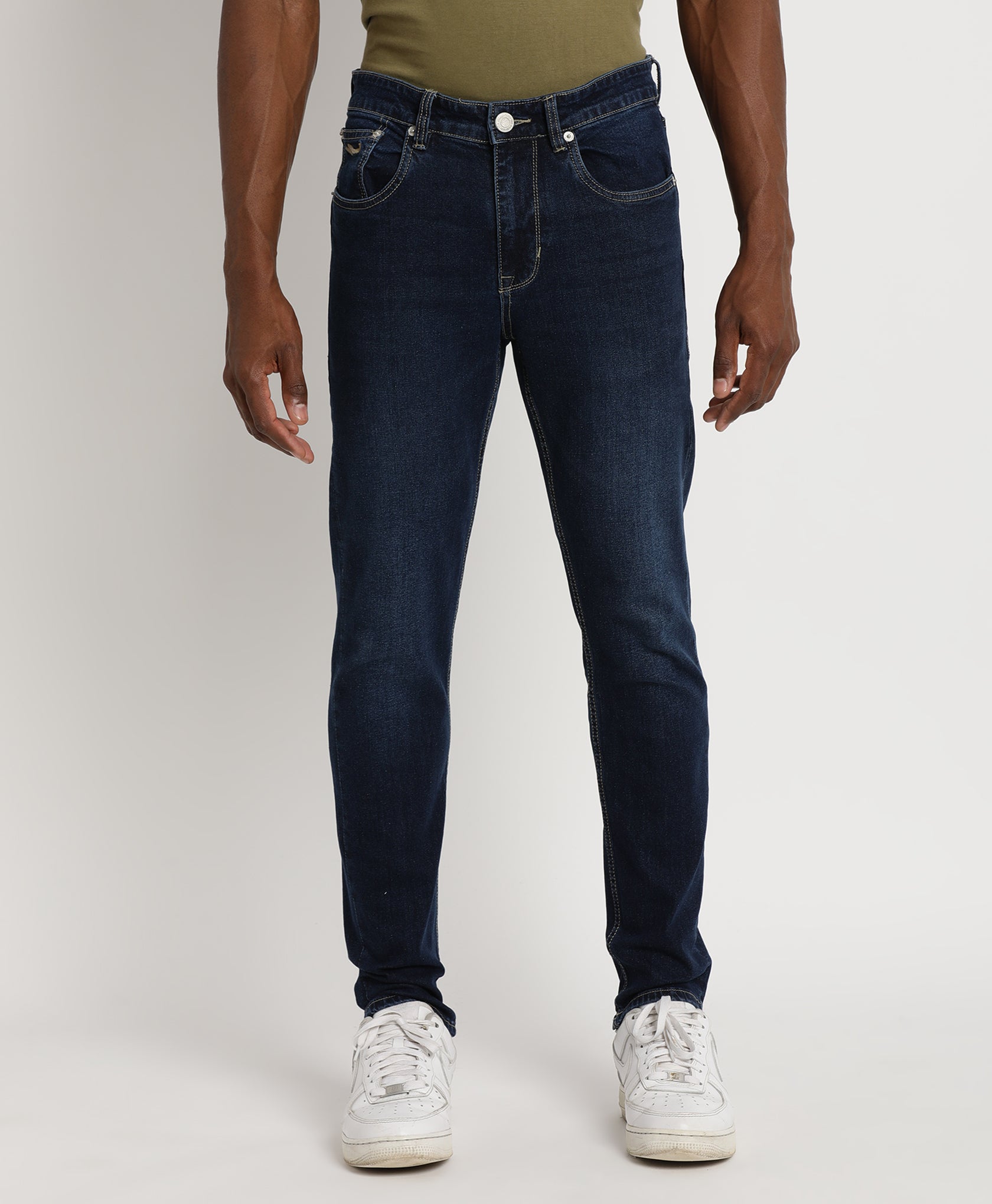 Dark Navy Slim-fit Jeans for Men