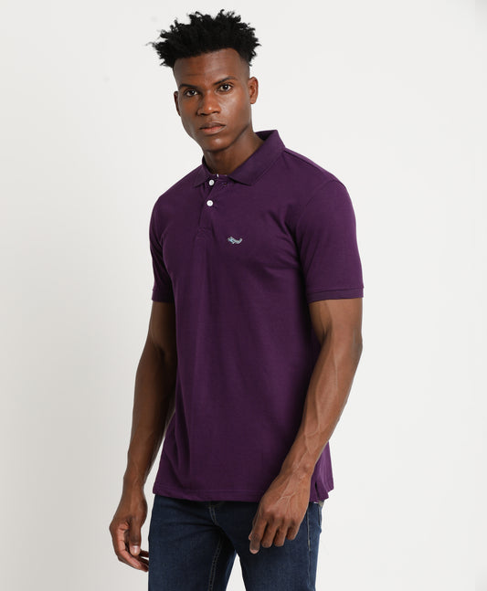 Deep Purple Polo T-Shirt for Men 