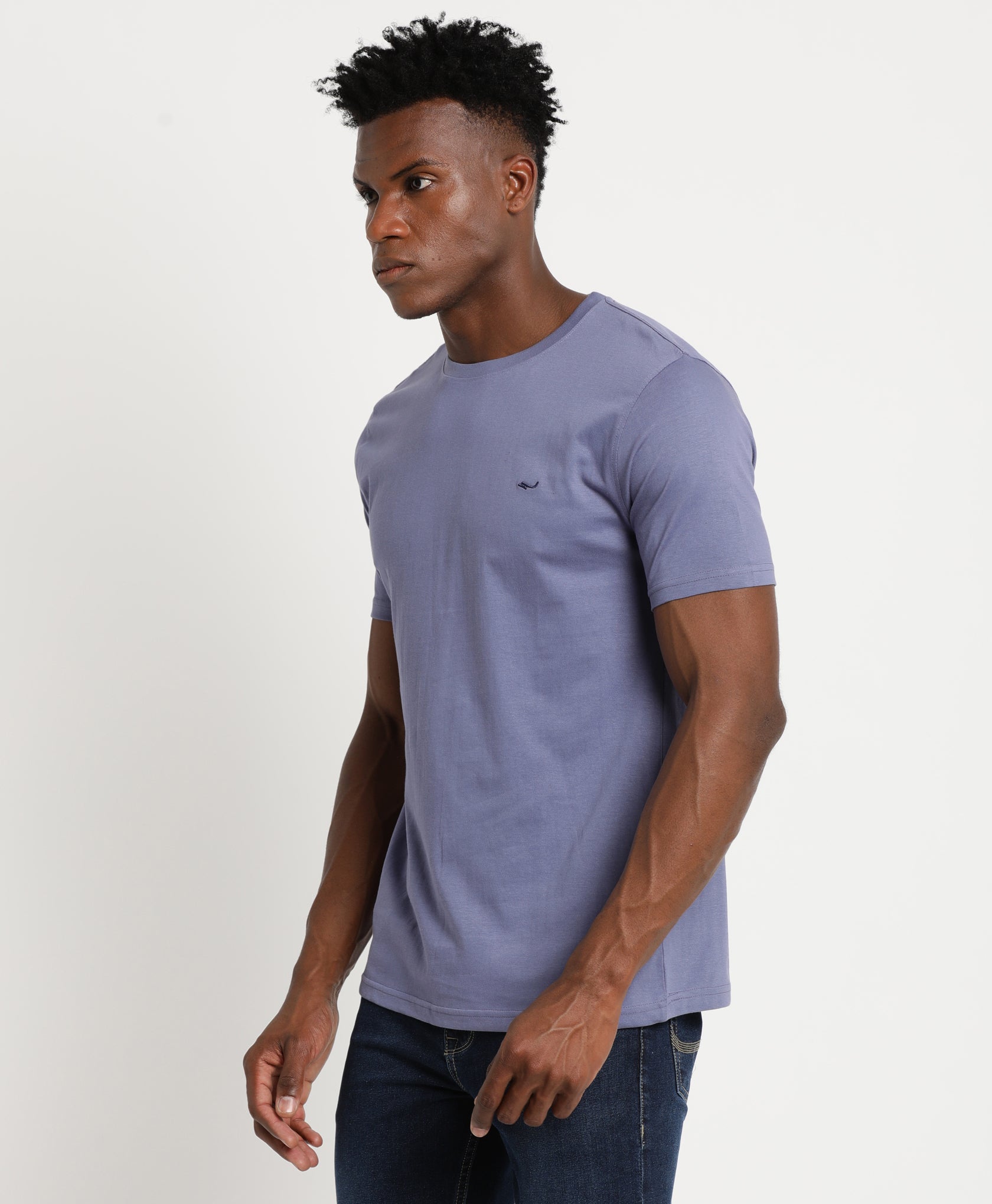 Slate Blue Slim-fit T-Shirt