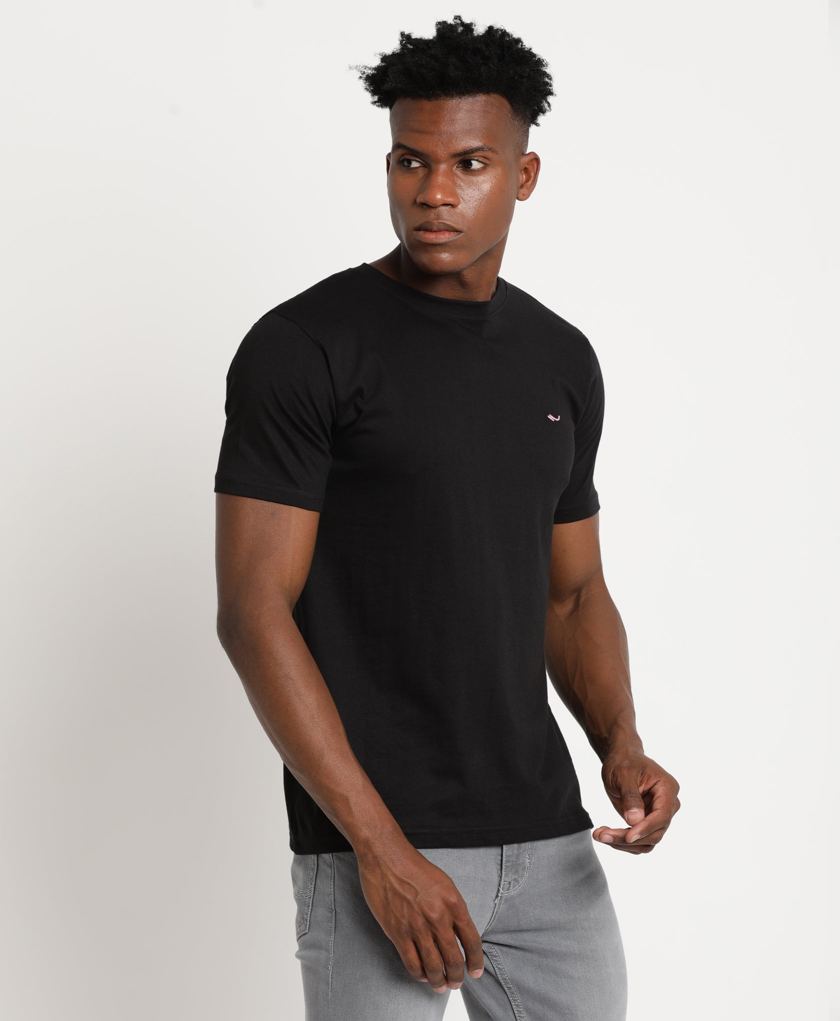 Black Slim-fit T-Shirt