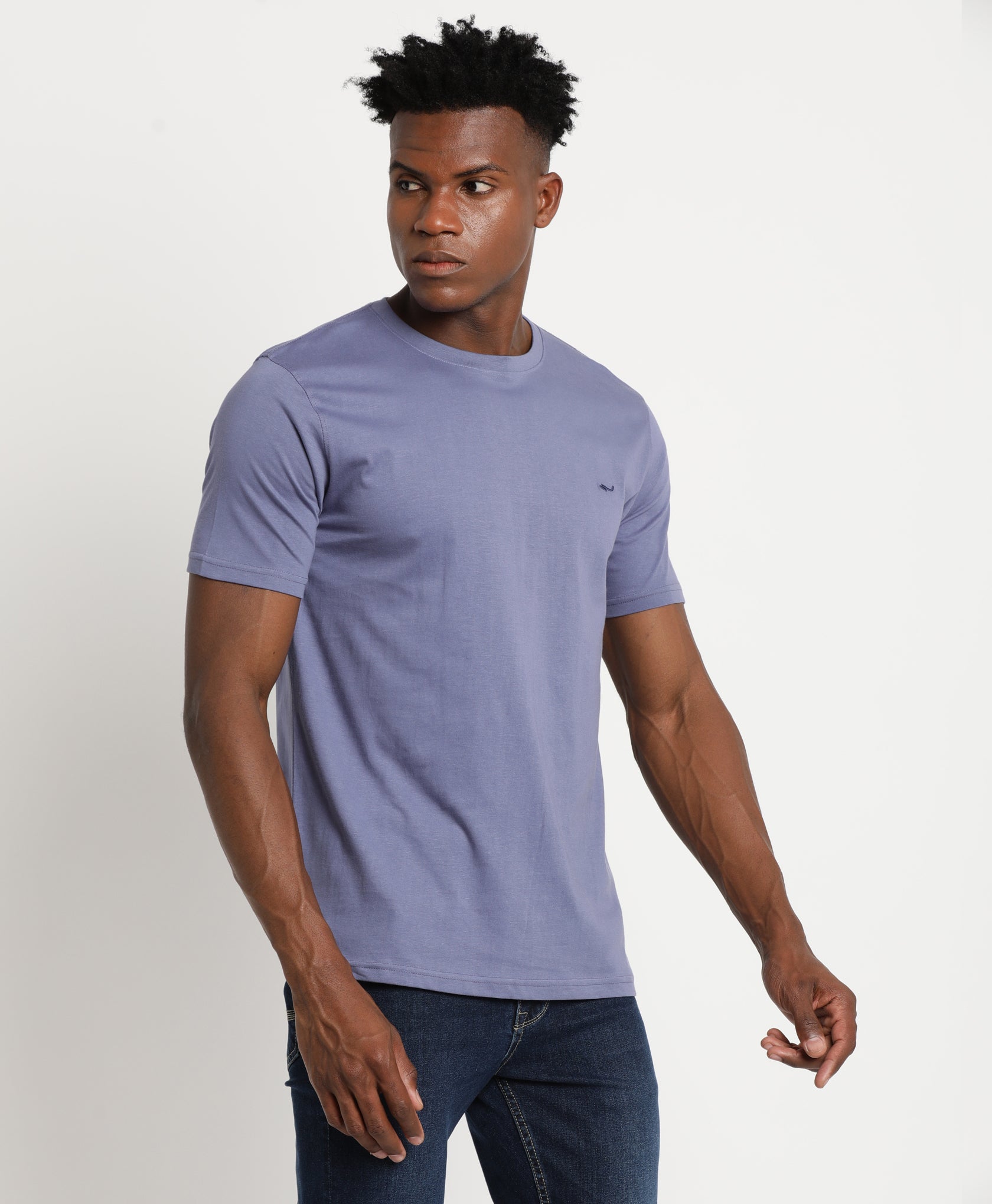 Slate Blue Slim-fit T-Shirt