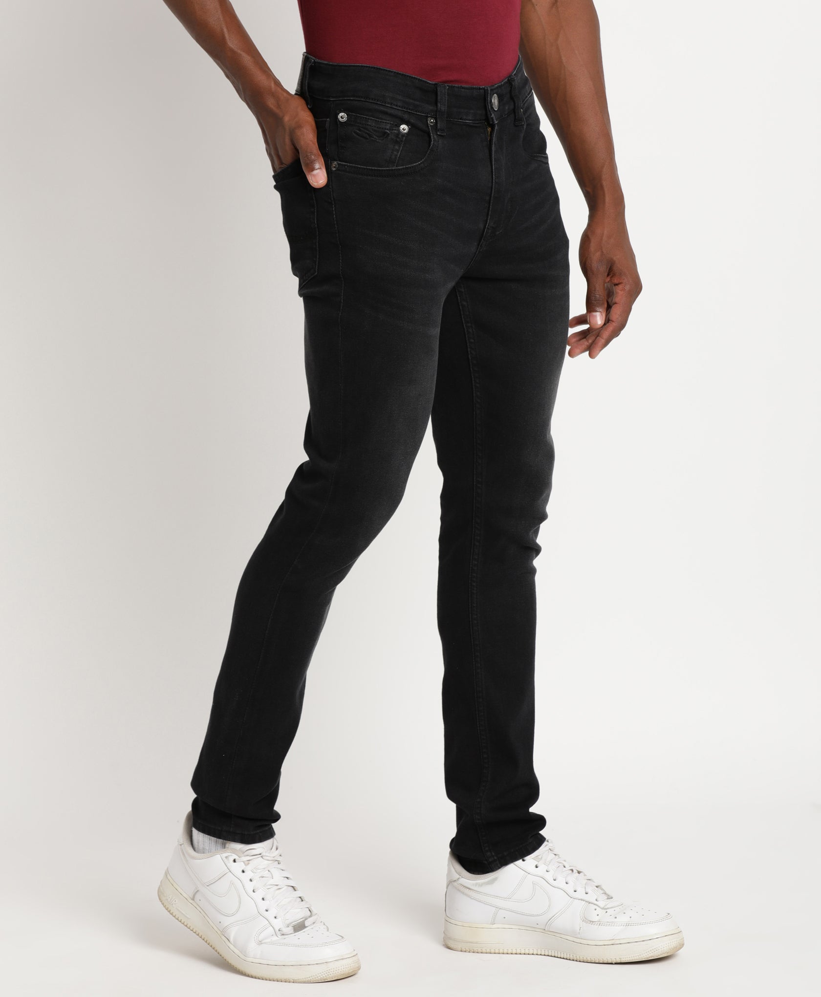 Washed Black Slim-fit Jeans