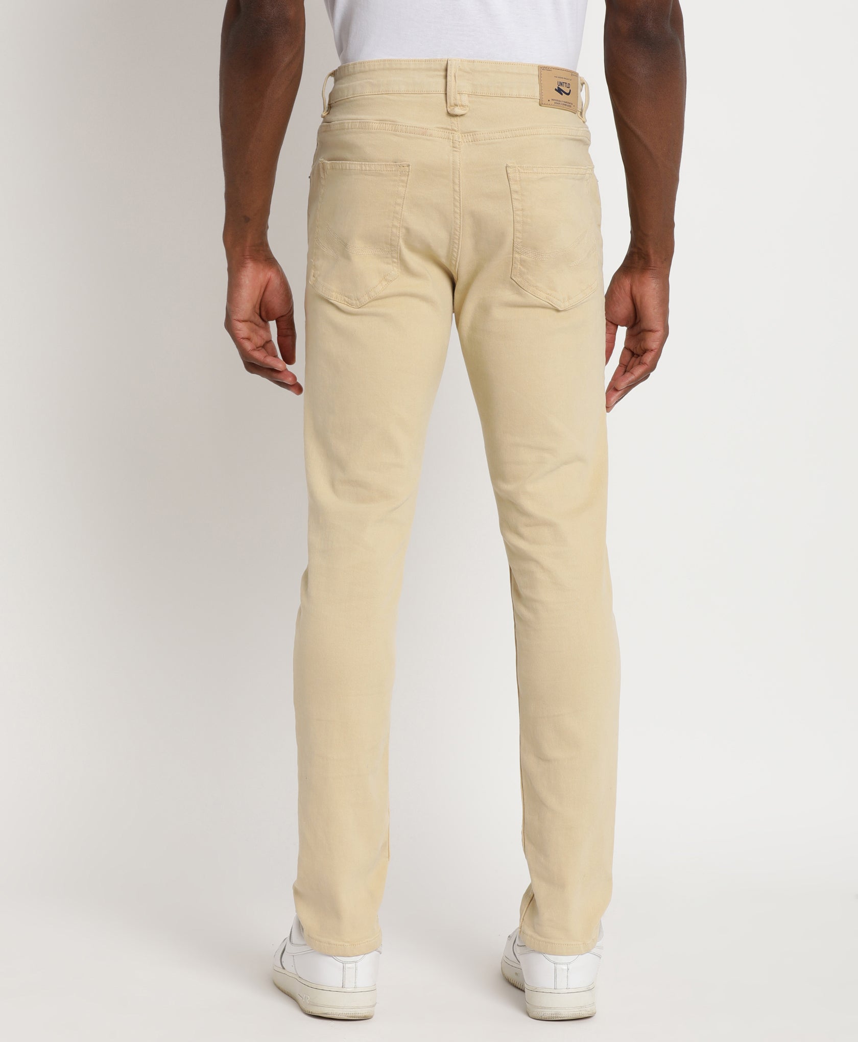 Beige Slim-fit Jeans