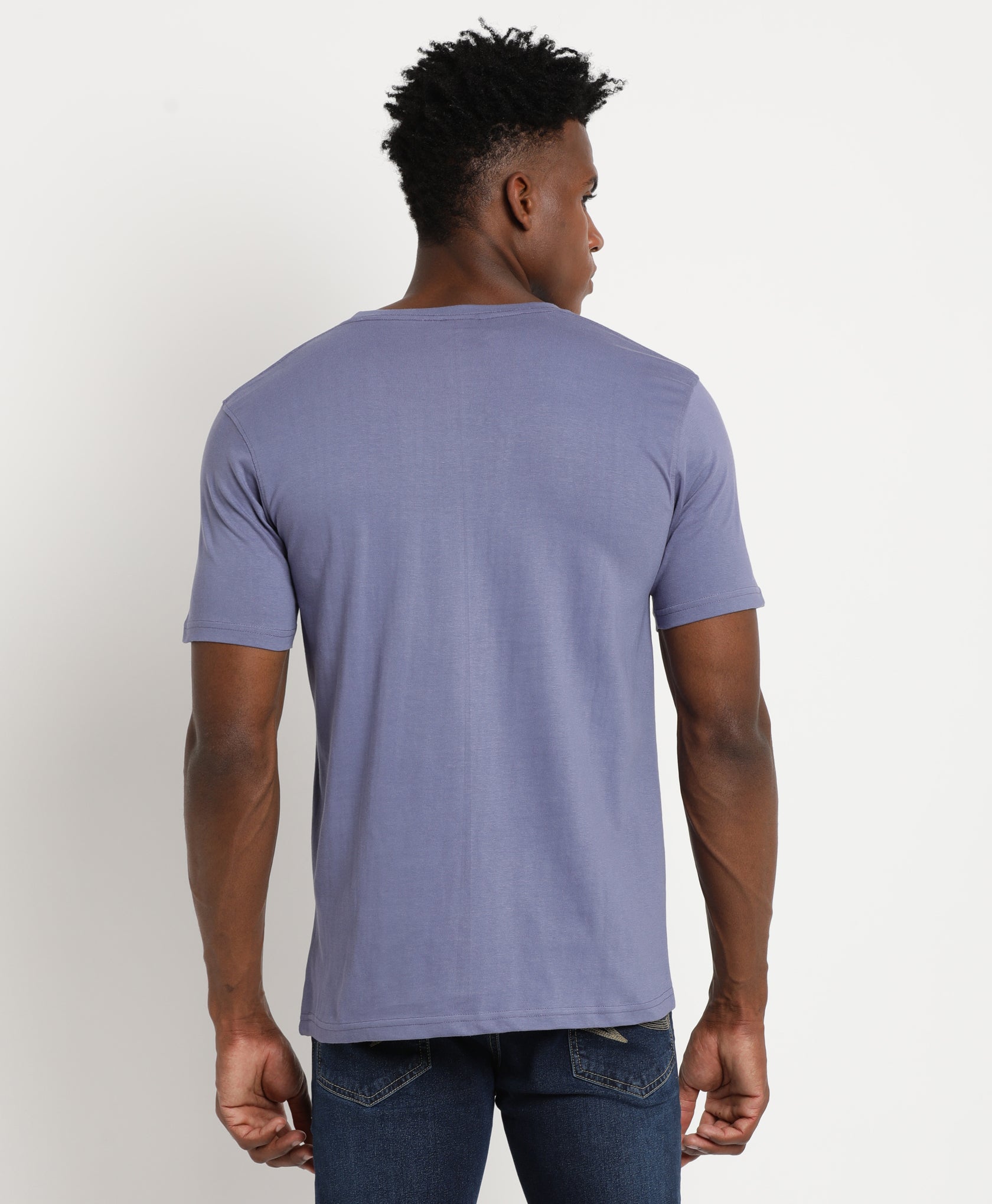 Slate Blue Slim-fit T-Shirt