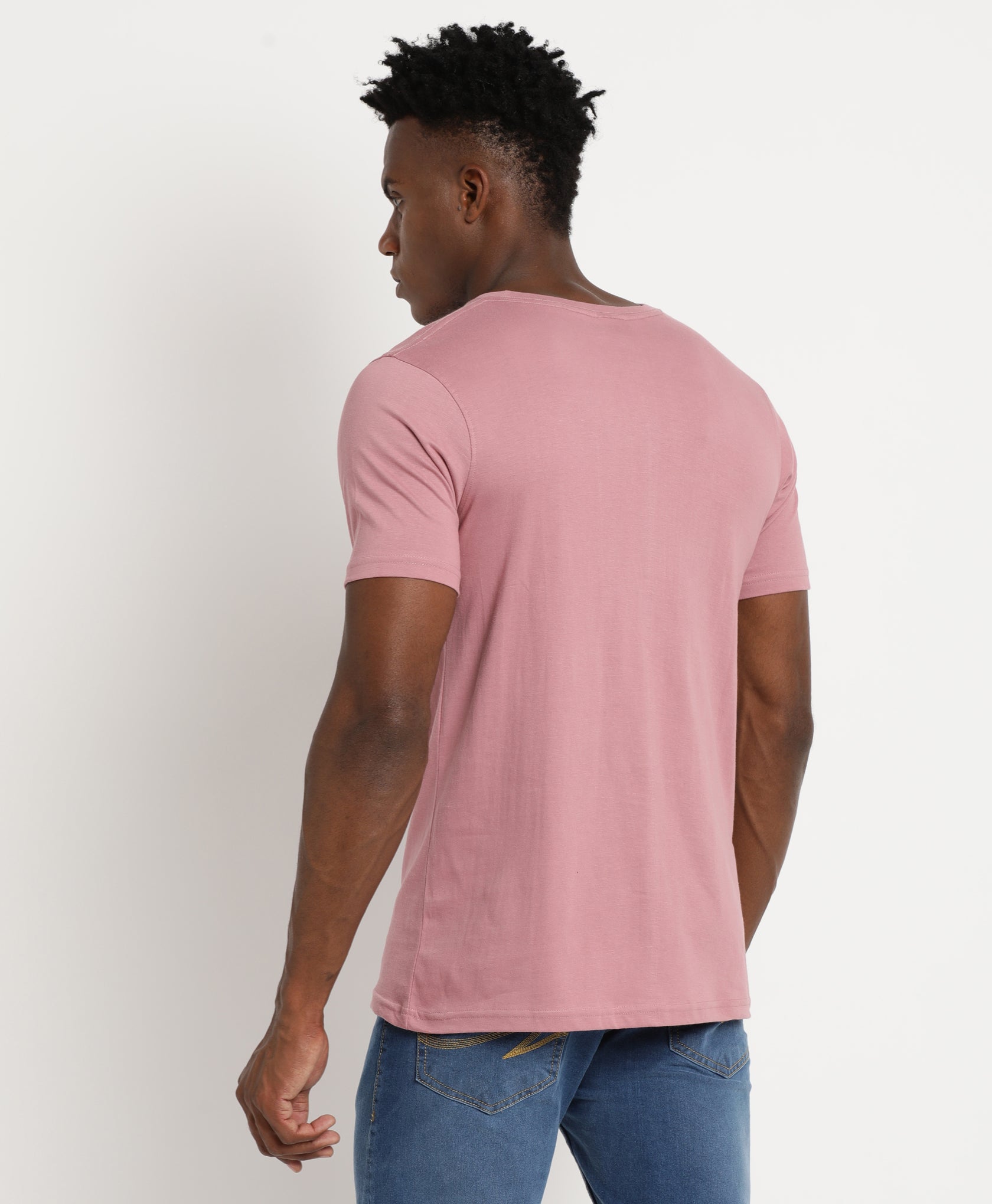 Mauve Pink Slim-fit T-Shirt