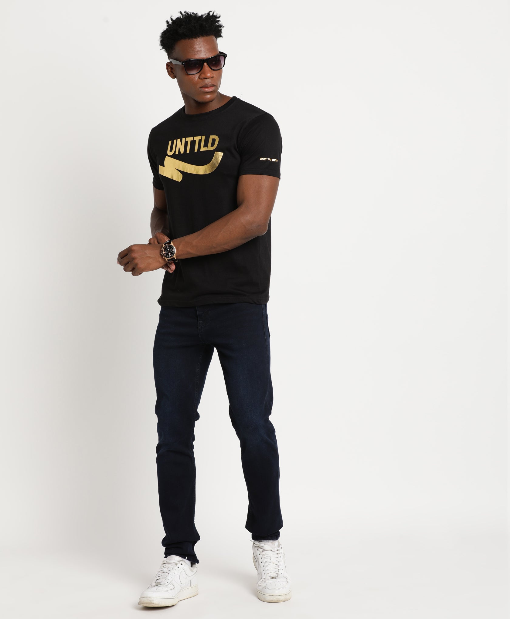 Black Slim-fit T-Shirt for Men