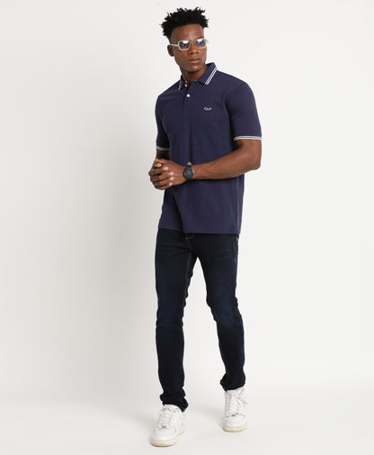 Dark Blue Polo T-Shirt for Men 