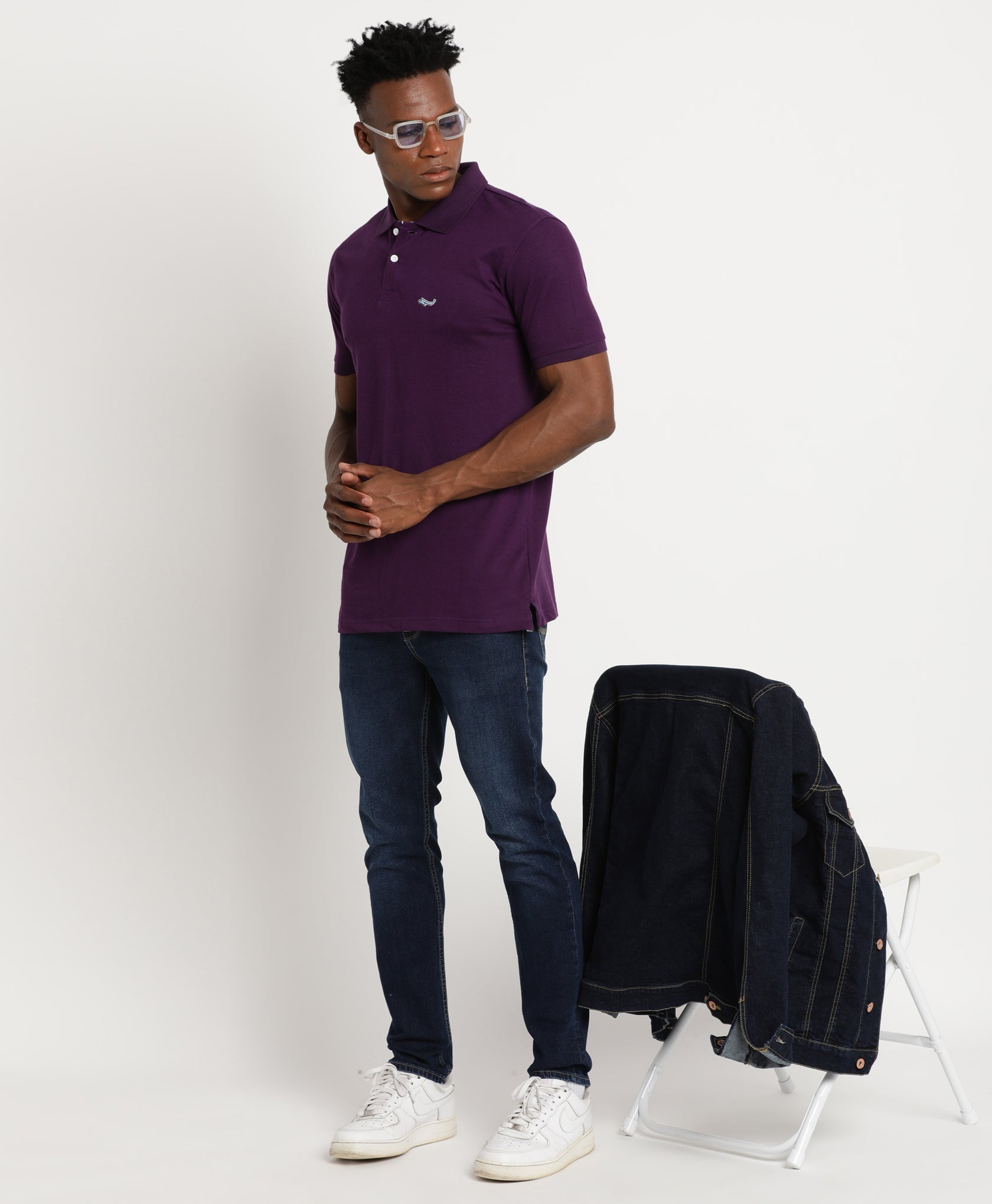 Dark purple polo t shirt hotsell