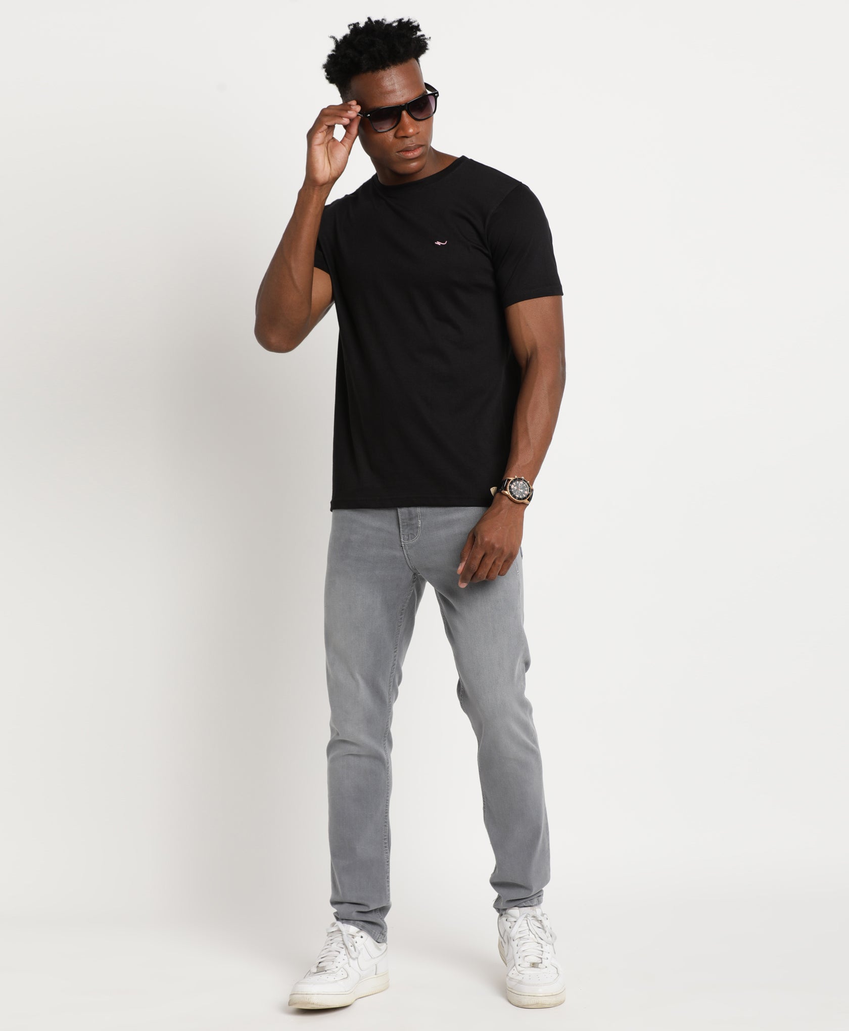 Black Slim-fit T-Shirt