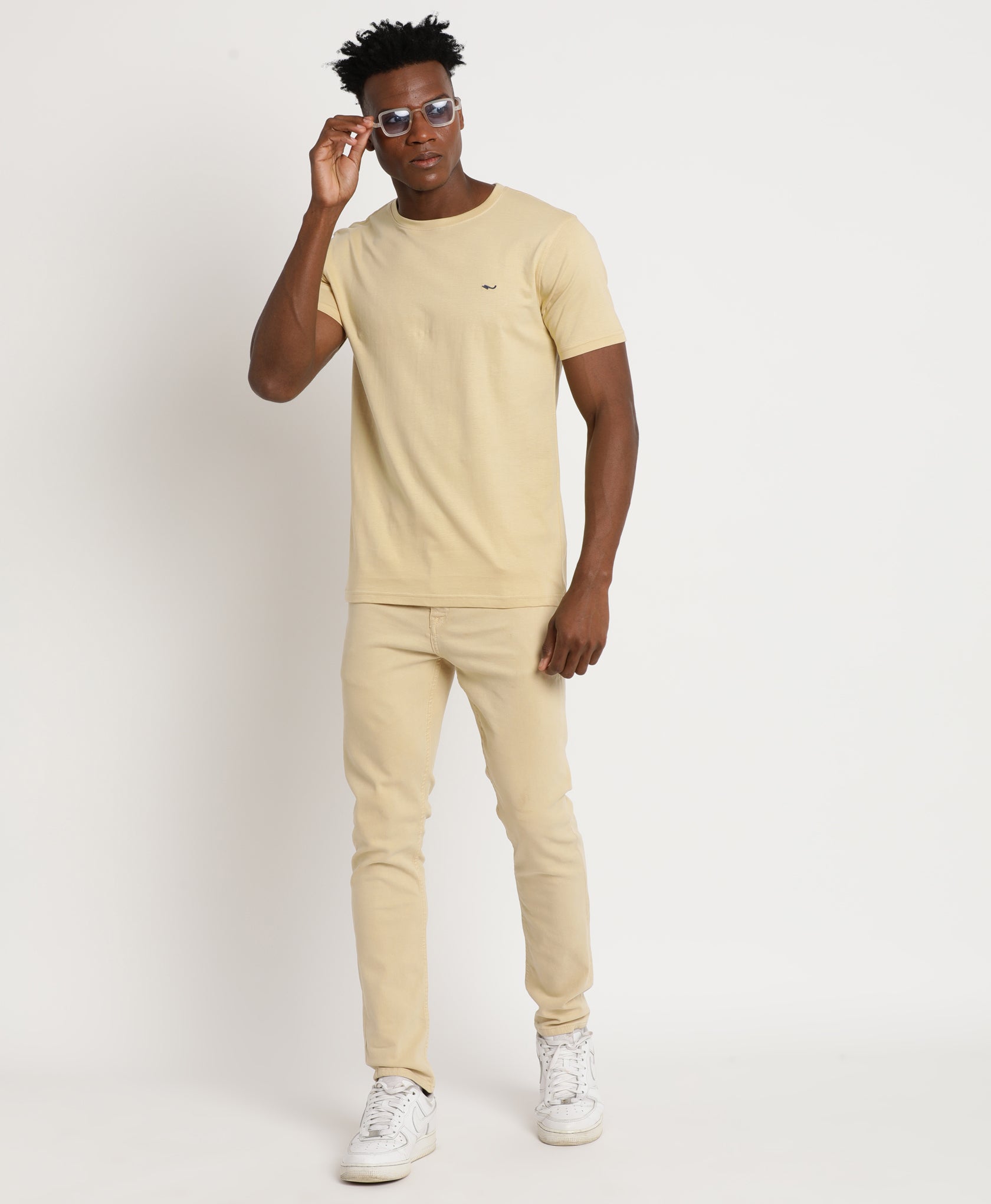 Beige Slim-fit T-Shirt