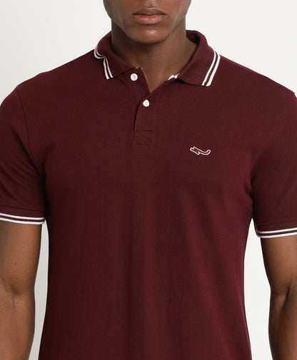 Maroon Polo T-Shirt for Men