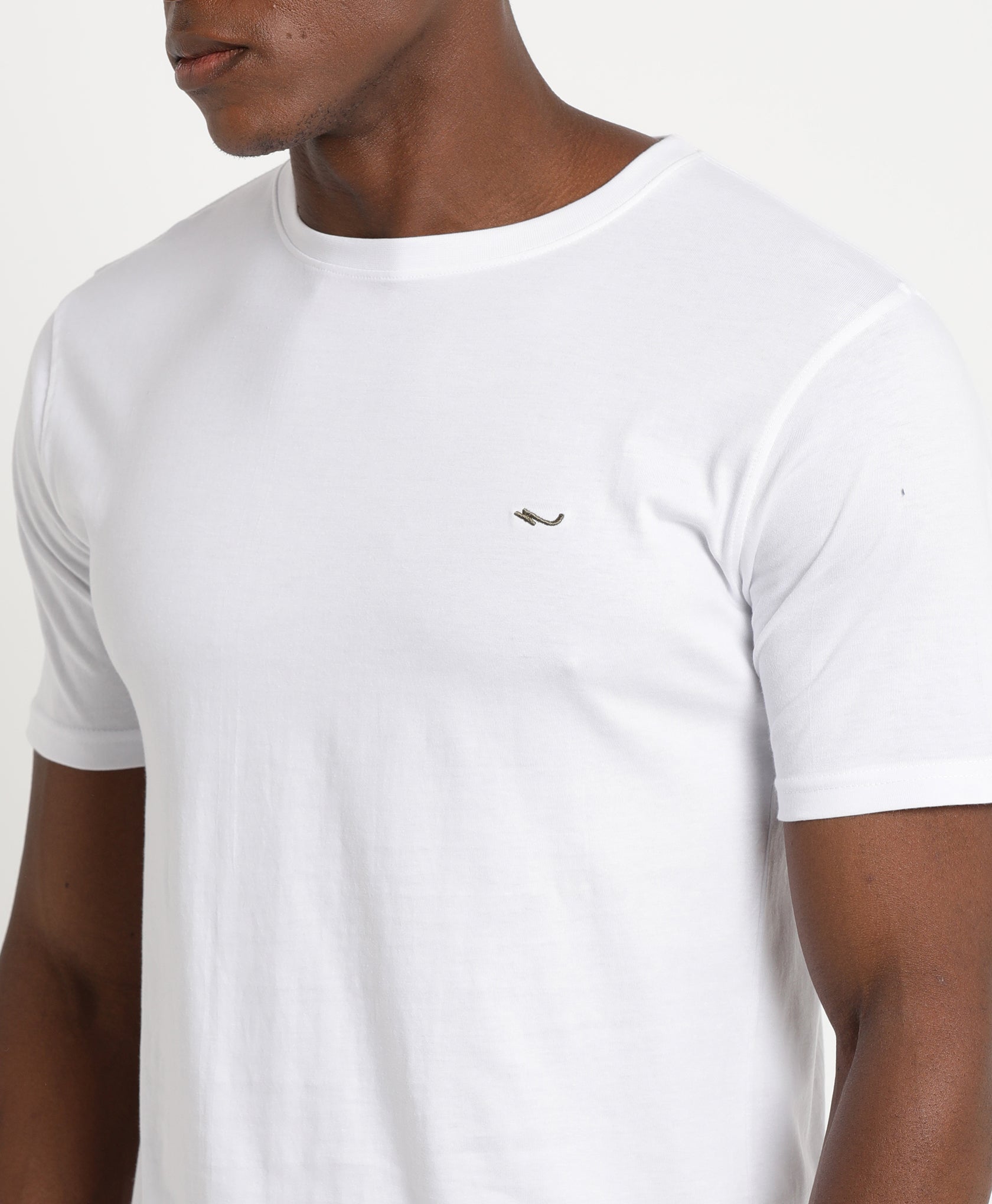 White Slim-fit T-Shirt for Men 