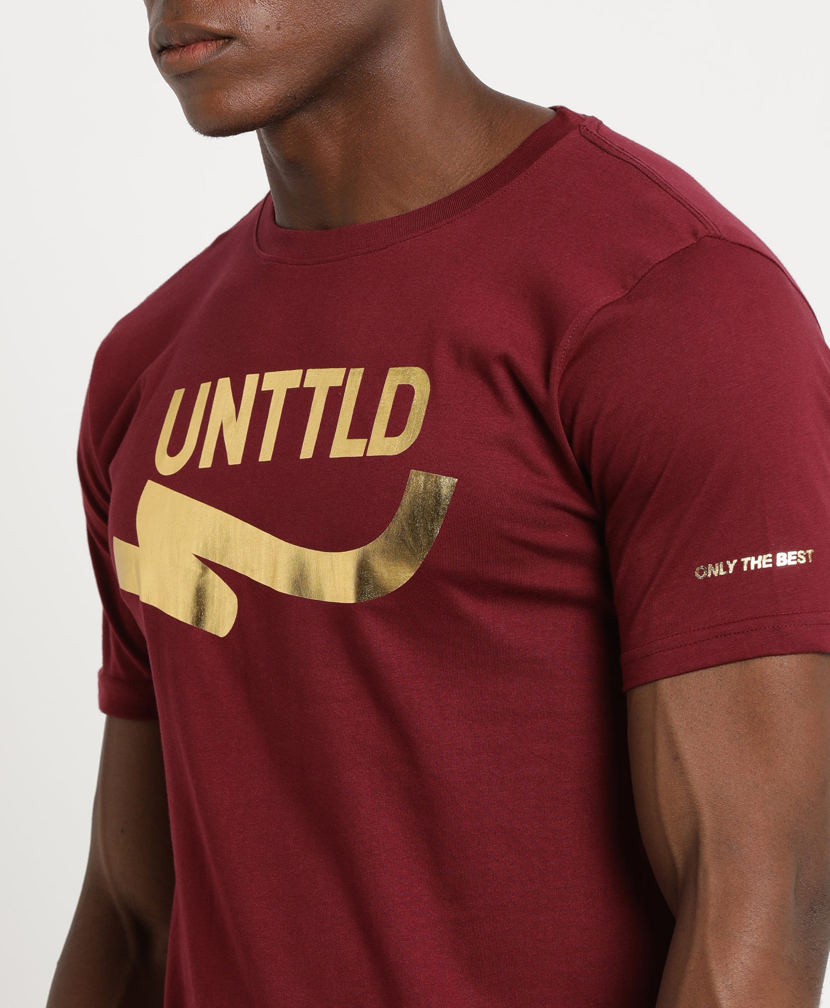 Maroon Slim-fit T-Shirt