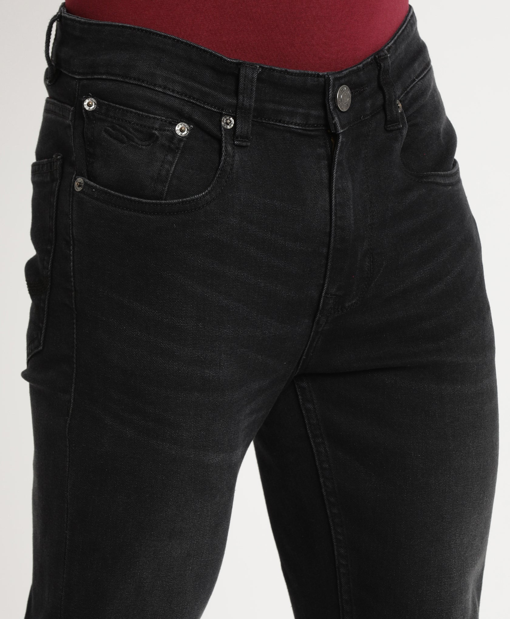 Washed Black Slim-fit Jeans